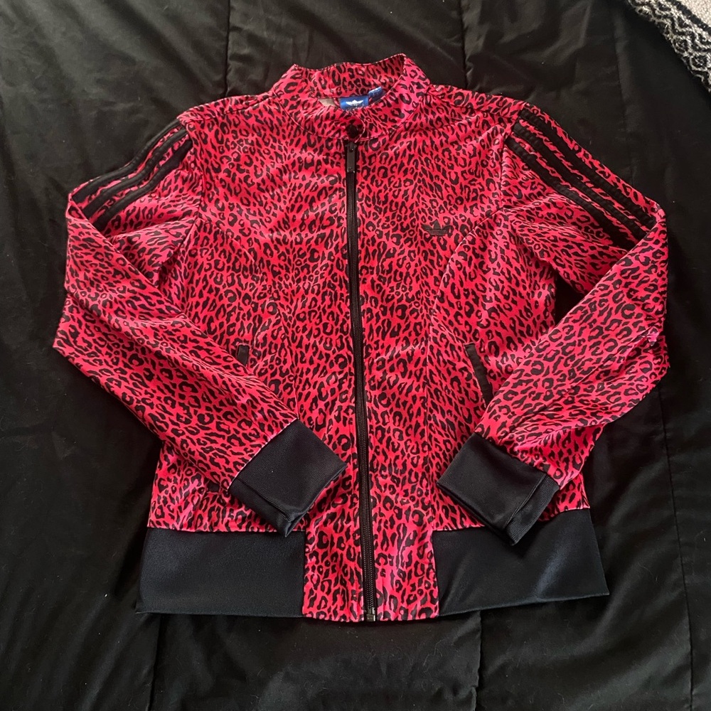 RARE! Adidas originals firebird leopard print supergirl jacket